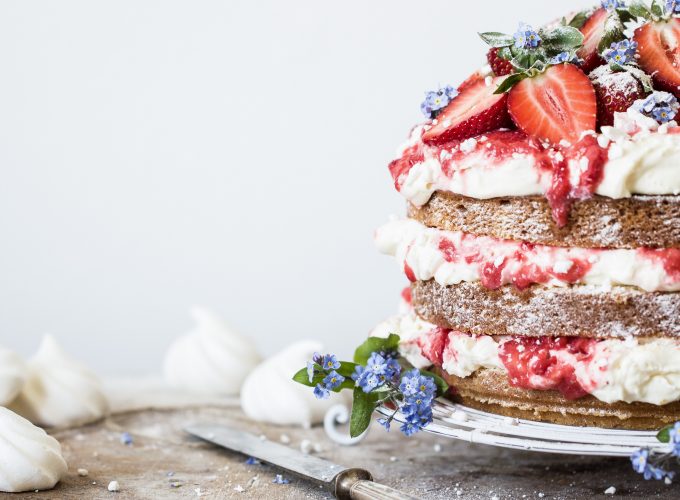 Wallpaper birthday cake, receipt, strawberry, 5k, Food 2628110817